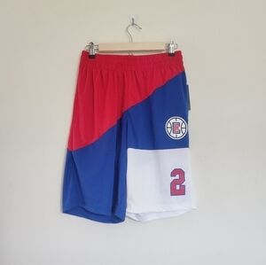 LA Clippers Kawhi Leonard Tricolor basketball shorts size small NWT
